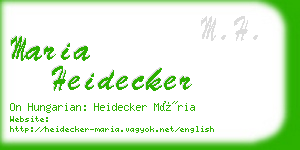 maria heidecker business card